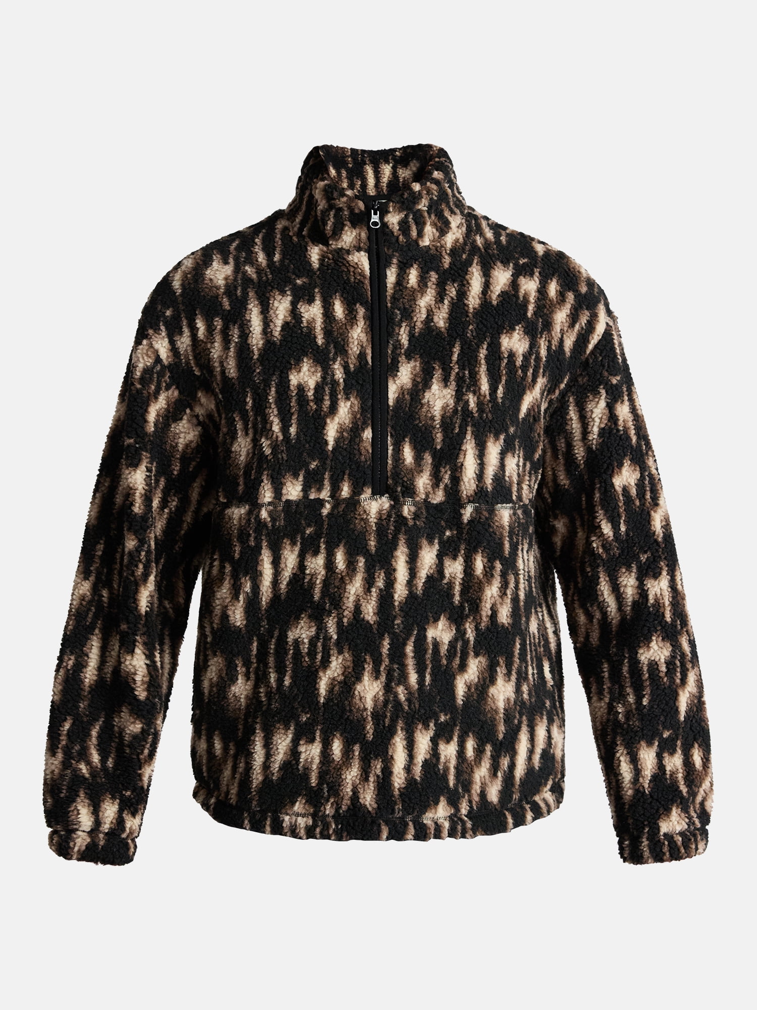 No Boundaries Faux Shearling Quarter Zip Pullover, Men’s XS-4XL