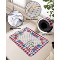 thumbnail image 5 of 4th of July Blue Red Floral Dish Drying Mat for Kitchen Counter, Super Absorbent Quick Dry Coffee Bar Mat Pad Thin Diatomaceous Sink Mat Non Slip Dish Drainer Mat 16''''x18'''' Independence Day Plaid, 5 of 6