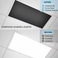 thumbnail image 4 of Pure Black Fluorescent Light Covers, Simple Solid Color Magnetic Light Covers for Ceiling Lights, Fluorescent Ceiling Shade Filters for Classroom Bedroom Office 4x2Ft x 3PCS, 4 of 8