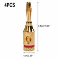 thumbnail image 2 of 4 Pcs 4mm Banana Plugs Gold Plated Musical Audio Speaker Cable Wire Connector, 2 of 8