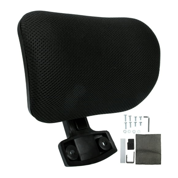 Lift Chair Headrest 1Piece Black Mesh Adjustable for Office Computer Chair