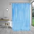 thumbnail image 4 of AmazerBath Shower Curtain Liner, 72x72 Transparent Blue Shower Curtain Liner, Lightweight Plastic Shower Curtain Liner, Cute Waterproof Shower Liner for Bathroom with 3 Magnets and 12 Grommet Holes, 4 of 9