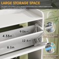thumbnail image 4 of Vabches Farmhouse Shoe Storage Cabinet with 2 Flip Drawers, Freestanding Shoe Rack Organizer with Adjustable Shelf and Metal Handle for Entryway, Hallway, 4 of 7