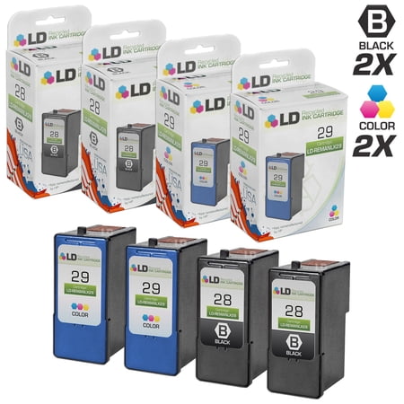 LD Products Remanufactured Replacements for #28 and #29 Set of 4 Cartridges
