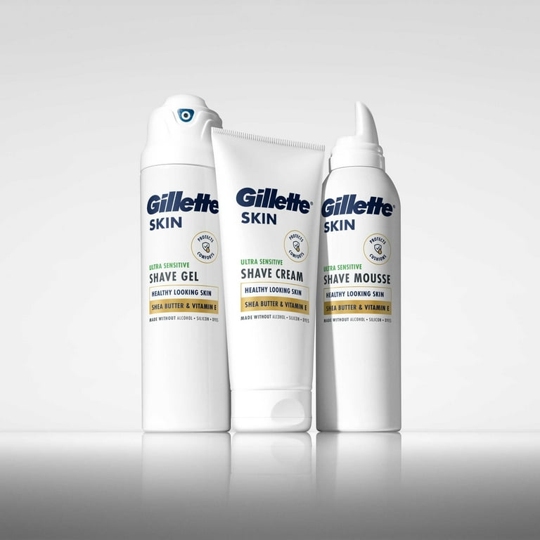 Gillette Skin Ultra Sensitive Shave Gel Aftershaves for Men, oz