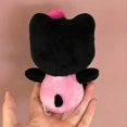 thumbnail image 4 of Llavero de peluche de Hello Kitty de piel negra kawaii, bonita mochila de dibujos animados de niña KTM, decoración para colgar, regalo de Navidad, A5, A5, 4 of 5