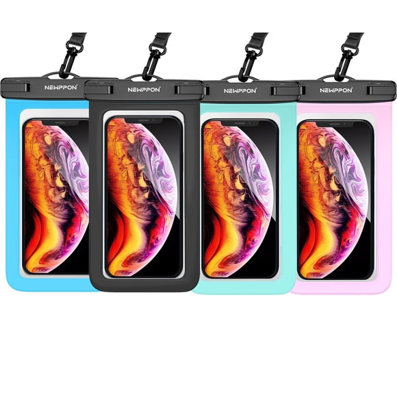 Funda para teléfono móvil NEWPPON impermeable de 7.2 pulgadas, paquete de 4 unidades, flotante