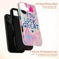 thumbnail image 4 of You Look Great Phone Case, Positive Affirmation Motivational iPhone Cover, Artistic Inspiring Protective Case for iPhone 17 16 15 14 13 12 11 Plus Pro Max Mini, 4 of 6
