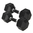 thumbnail image 1 of Par de mancuernas hexagonales Yes4All con agarre de goma, 9 kg, 1 of 6