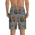 thumbnail image 3 of Naloa Cartoon Tractor Men's Short Pajama Pants, Lounge Comfort Shorts with Elasticized Waistband and Side Pockets - XX-Large, 3 of 9