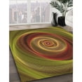 thumbnail image 3 of Ahgly Company Machine Washable Indoor Round Transitional Dark Golden Rod Brown Area Rugs, 8' Round, 3 of 7