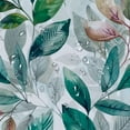 thumbnail image 5 of Orinice Ambesonne teal shower curtain, urban jungle themed leaf phantom, dreamy exotic on solid back, fabric bathroom décor set with hooks, violet-blue petrol blue 69x72, 5 of 7
