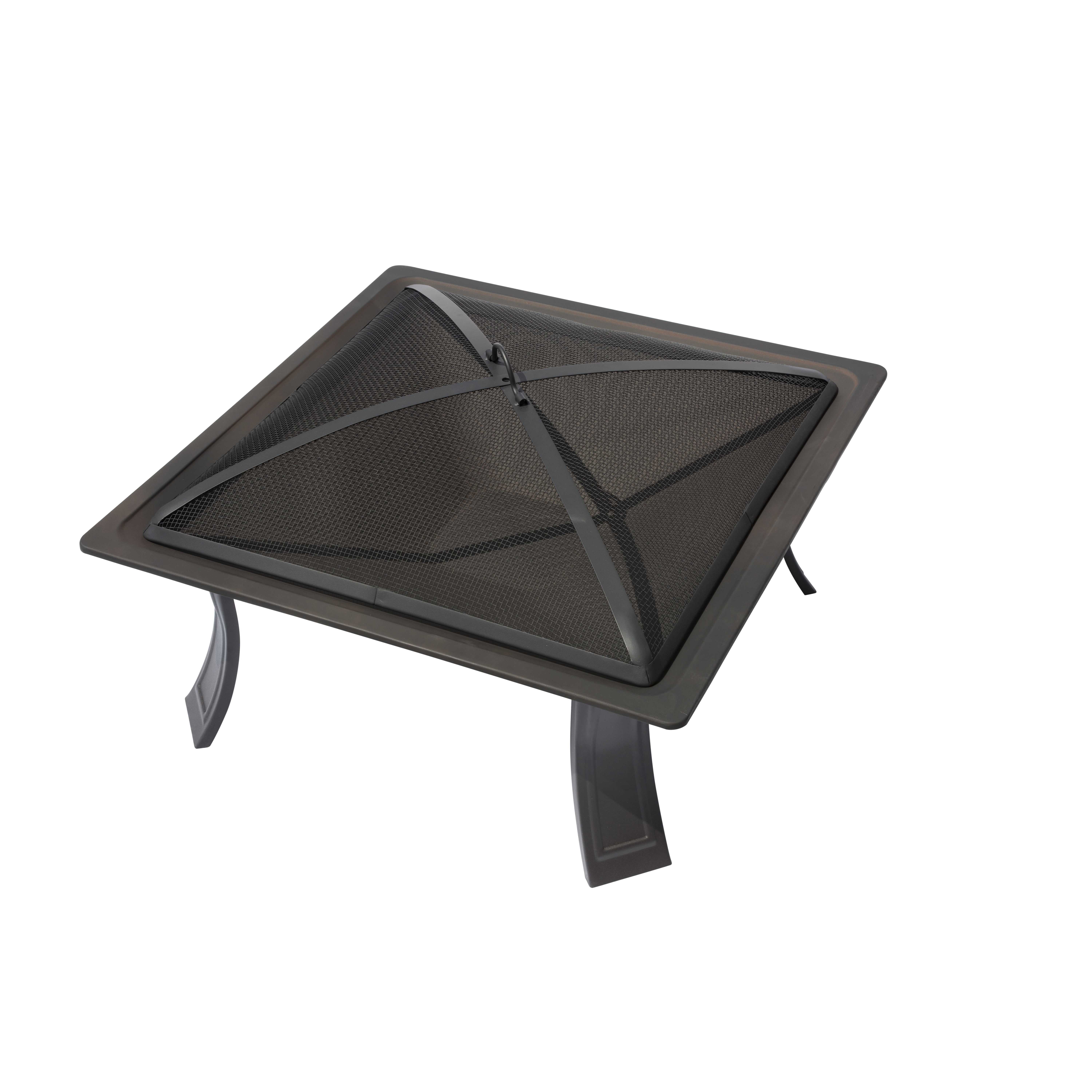 Island Retreat 26" All-Weather Outdoor Riverside Square Fire Pit