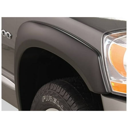 Bushwacker by RealTruck OE Style Factory Front Fender Flares | 2-Piece Set, Black, Smooth Finish | 50023-02 | Compatible with 2006-2008 Dodge Ram 1500 Fleetside; 2006-2009 Ram 2500, 3500