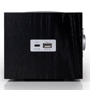 Tivoli Audio Model Three AM/FM Bluetooth Clock Radio with USB Charging Ports (Black Ash/Silver)