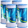 10" x 4.5" Whole House Pleated Sediment Water Filter Replacement for GE FXHSC, Culligan R50-BBSA, Pentek R50-BB, DuPont WFHDC3001, W50PEHD, GXWH40L, GXWH35F, for Well Water, Pack of 4
