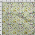 thumbnail image 4 of oneOone Rayon Yellow Fabric Floral Sewing Craft Projects Fabric Prints By Yard 56 Inch Wide-T6, 4 of 4