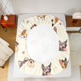 thumbnail image 5 of Homewish Puppy Dog Twin Sheet Sets,Pet Corgi Twin Fitted Sheet,Beige Brown Flat Sheet For Boys Kids,Super Cozy Room Decor,3-Piece, 5 of 7