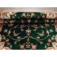 thumbnail image 4 of Ahmedani Linen Exclusive Dark Green Floral Medallion Adult Home Decor Floor Area Rug Hand Knotted Wool Silk Indoor Carpet (5 x 3)', 4 of 9
