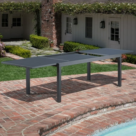 Hanover Naples 11-Piece Outdoor Dining Set, Gray, NAPDN11PCHB-GRY