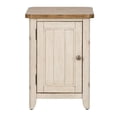 thumbnail image 1 of Chaise de Porte Blanche Style Ferme Réinventée Table d'Appoint avec Station de Recharge, 1 of 7