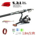 thumbnail image 1 of Telescopic Fishing Rod and Reel Combo Set for Trout and Saltwater Angling with Interchangeable Handle Design, 1 of 6
