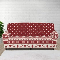 XYZCANDO Christmas Reindeer Stretch Armchair Slipcover Universal Sofa Covers for Living Room Dogs Pet Furniture Protection Polyester Armchair Slipcovers with Anti Slip Foam Sticks