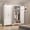 71"H-Square-White, variant on UNICOLY 71" Metal Armoire Wardrobe Closet with Doors,Tall Clothing Storage Cabinet with Adjustable Shelves and Hanging Rod,Black Wardrobe Closet