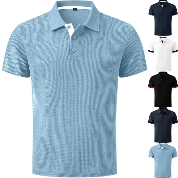 Breeze Polo Shirts for Men Beer Belly Capri Shirts Wearbreeze Short Sleeve Collared Textured Stretchy Golf Shirt
