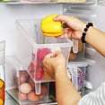 thumbnail image 5 of Fridge Organizer,Refrigerator Organizer Bins,Fridge Organizers and Storage Clear with Handle & Lid,Fruit Containers for Fridge,Fridge Storage To Keep Fresh for Food,Vegetables,5L 12*6*6inch, 5 of 6