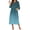 Blue Sparkling Branches, variant on KISSGAL Women Zipper Front Robes 3/4 Sleeve Housecoat Full Length Loungewear Dress with Pocket Long Nightgown Sleepwear Bathrobes