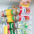 thumbnail image 2 of Refrigerated Can Rack Fridge Beer Storage Box Drink Organizer Shelf Hand-held  Home Kitchen Beverage Drink Can Storage Box (Orange color), 2 of 7