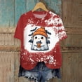thumbnail image 2 of Women Graphic Tees Cartoon Printed Round Neck Short Sleeve T Shirt Halloween T Shirt Tops, 2 of 6