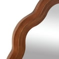 thumbnail image 5 of DecMode 31" x 31" Brown Handmade Wavy Wall Mirror with Dimensional Carved Frame, 5 of 9