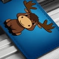 thumbnail image 6 of Moose Cute Faux Leather Travel Luggage Tag, 6 of 7