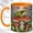 Orange, variant on Frog Mushroom Coffee Mug, Woodland Frog Mug, Ceramic 11 oz