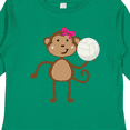 thumbnail image 4 of Inktastic Cute Volleyball Girl Monkey Girls Long Sleeve Toddler T-Shirt, 4 of 5