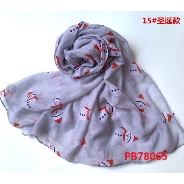 Zhuge Bufanda navideña ligera y suave para otoño e invierno, ideal como regalo de vacaciones, para mujeres y niñas, L