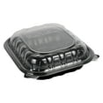 thumbnail image 3 of Thermo Tek 54 oz Black Plastic Clamshell Container - Microwavable - 10 1/4" x 9" x 3" - 50 count box, 3 of 11