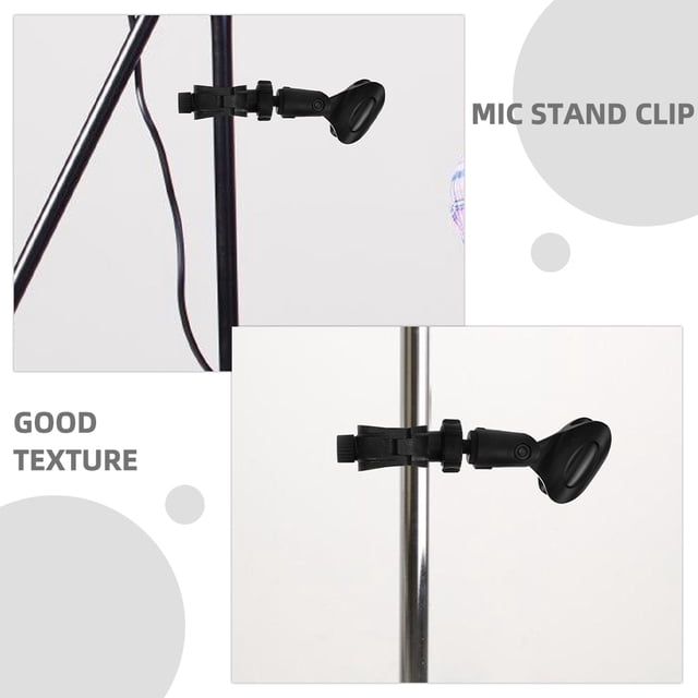 unbranded 2Jgo Soporte Clip Para Micrófono Negro De Plástico Para Uso En Casa Con Ajuste De Altura Y