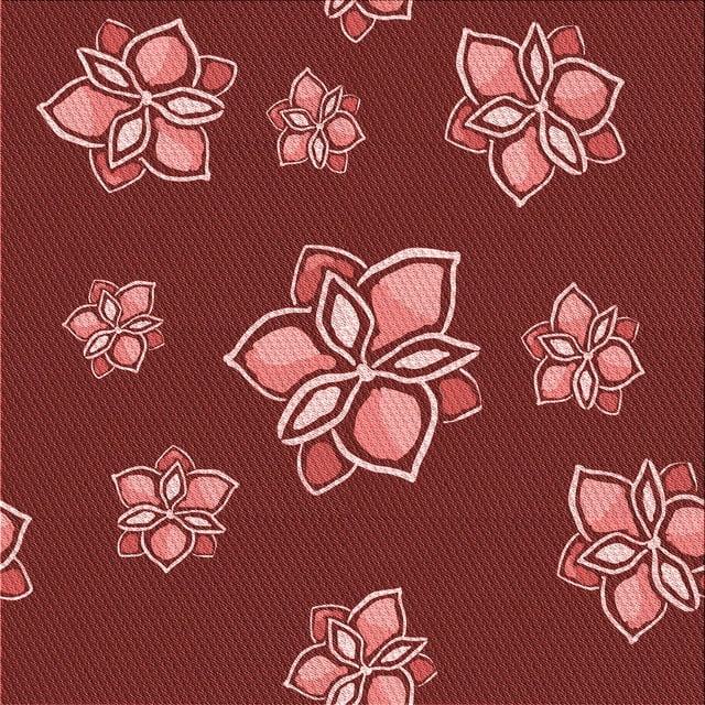 Ahgly Company Tapis de Zone Carré Transitionnel Lavable en Machine, Rouge Canneberge, 6 Pieds Carré