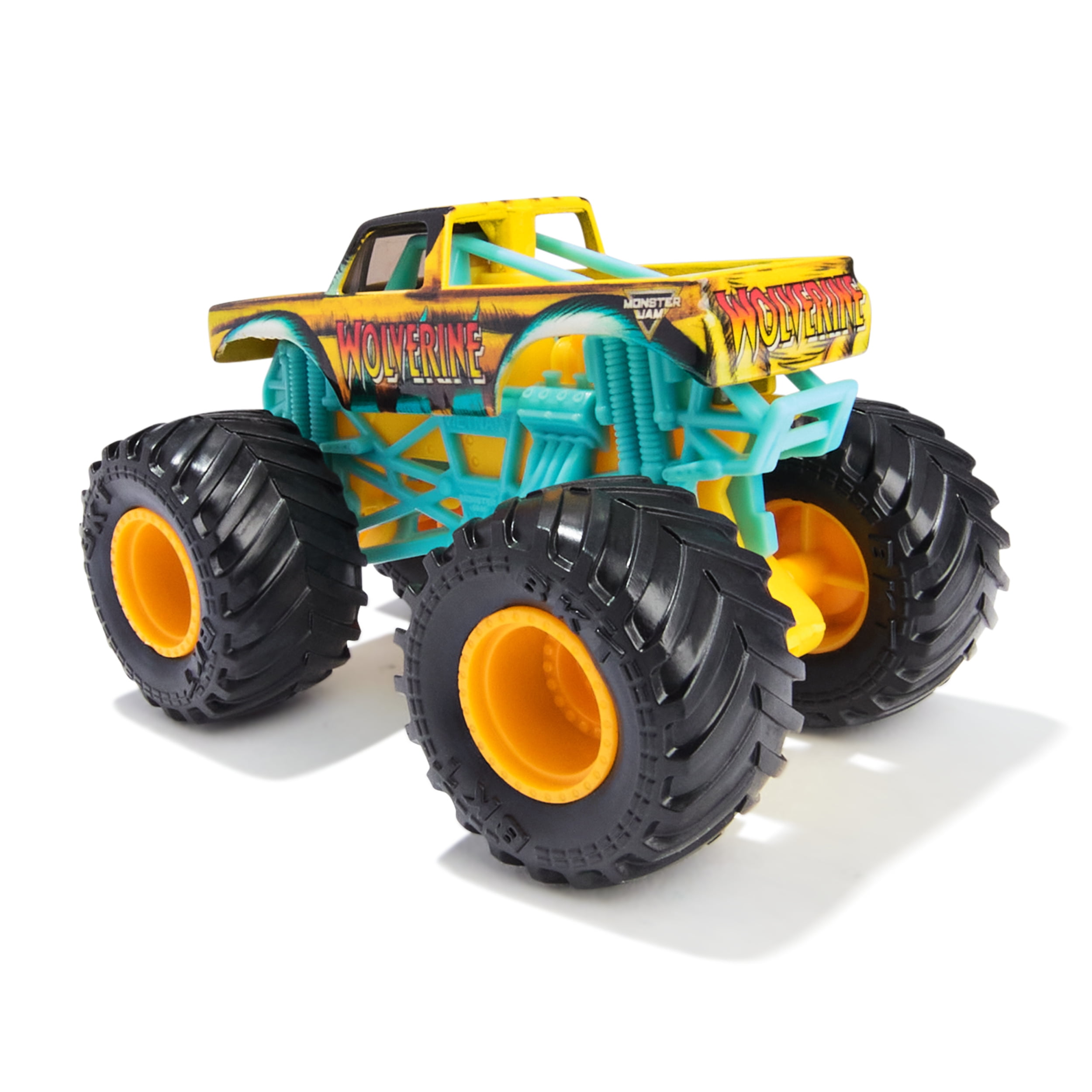 Monster Jam, Monster truck Marvel Wolverine officiel, véhicule en métal moulé, échelle 1:64, jouets de super-héros pour garçons à partir de 3 ans