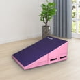 thumbnail image 4 of Matladin Gymnastics Cheese Wedge Incline Mat, Small Size 32.7"x 23.6"x 13.4" Gym Fitness Tumbling Skill Shape Mat for Kids Girls Skill Training Exercise,  Purple+Pink, 4 of 6