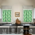 thumbnail image 4 of Green Avocados Kitchen Curtains Set with Fruit Pattern Tier and Valance, Kawaii Cute Avocado Print Light Filtering Drapes for Kitchen, Small Window or Balcony Decor, 4 of 6