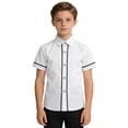 thumbnail image 3 of Fozruso Boys School Uniform Shirts Summer Casual Short Sleeve Button Down Shirt for Kids, 3 of 7