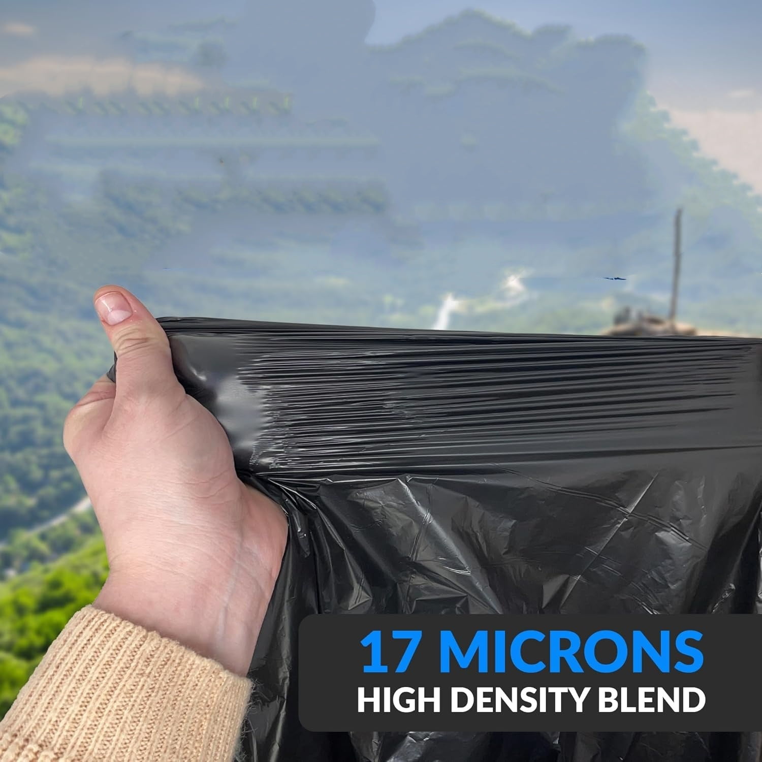 95 Gallon Trash Bags Heavy Duty | 68 Trash Bags | Super Sizeable, Black, Garbage for Serious Cleanup