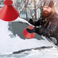 thumbnail image 1 of Ice Scraper Magic Funnel Snow Removal Tool Round for Car Windshield Cone-Shaped Car Snow Brush Scraper 2 in 1 Magical Car Ice Scraper and Funnel (Red), 1 of 8