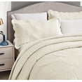 thumbnail image 3 of Tritard 3-Piece Oversized King Quilts Bedspread 128x120 Extra Wide Coverlet Set, White Cream, 3 of 7