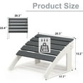 thumbnail image 2 of HYJY Outdoor Adirondack Ottoman - Weather-Resistant HDPE Patio Footrest for Ultimate Relaxation(Grey), 2 of 15