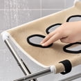 thumbnail image 5 of 20.5*15.7'' Dog Grooming Hammock Stand, Foldable Pet Bath Holder Shower Chair, Iron Pet Bath Stool for Small & Medium Dogs Cats With Washable Mesh, Joint Support During Bathing Salon Use(Gray), 5 of 5